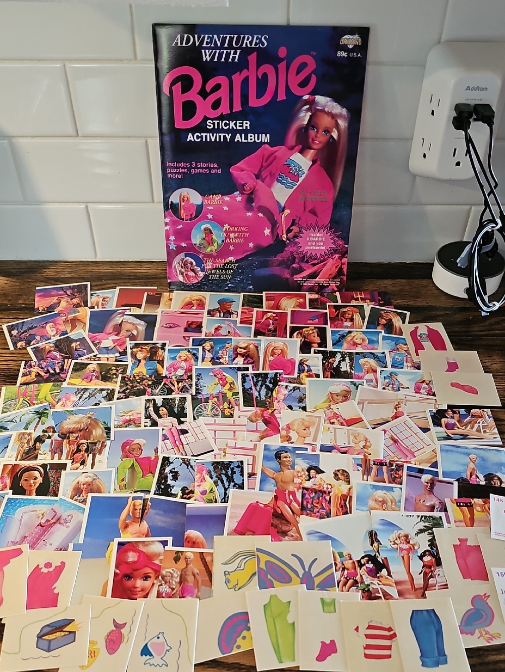 Adventures with Barbie Diamond sticker activity album and stickers